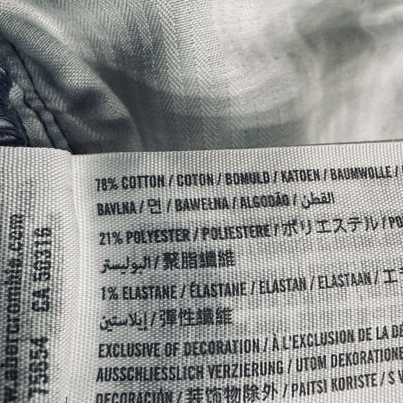 Abercrombie & Fitch Denim Shorts 27 (W30) Blue Jean Mid Rise Stretch Womens - Picture 6 of 7